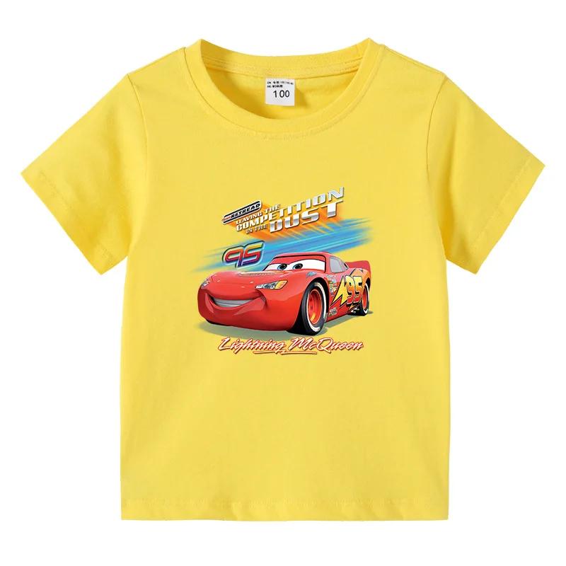 Potdemiel Summer Disney McQueen Car Kid Shirts Boys T-shirt Short-sleeved for Children's Baby Tee Clothes Kids Tops