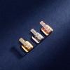 JAG-135 Grillz Set  Bar Hollow Double Teeth Set Daily Street Cool Diamond-Encrusted Gold Plated Hip-Hop