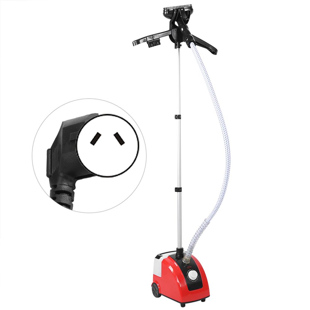 Vaporizador de roupas para tecidos, removedor de rugas, portátil, vermelho