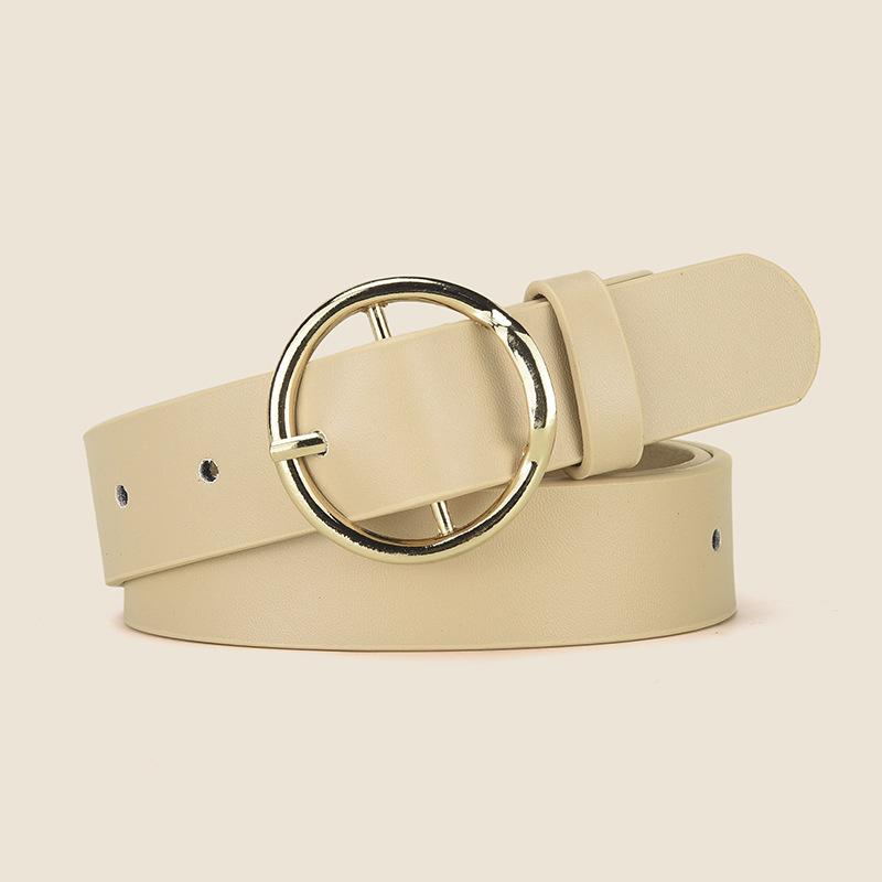 A Set of Three Women'S Minimalist and Stylish Versatile Belts, Classic Belts for Jeans and Dresses, Two-Ring Solid Color Elegant Belts