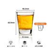24 Shot Glasses - 50 ml Clear Shot Glasses, Mini Glasses, Heavy Base for Whiskey, Tequila, Vodka, Liqueur, Espresso