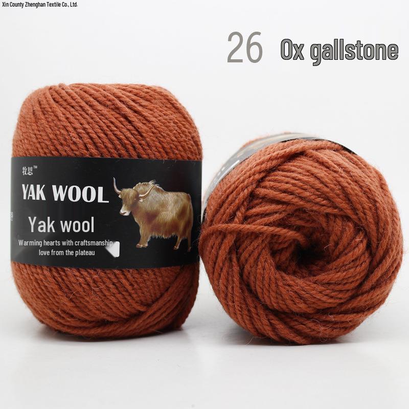 Yak Wool 3-Ply Hand-Knitted Medium-Thick Yarn for Sweaters, Coats, Scarves, and Hats (DIY).