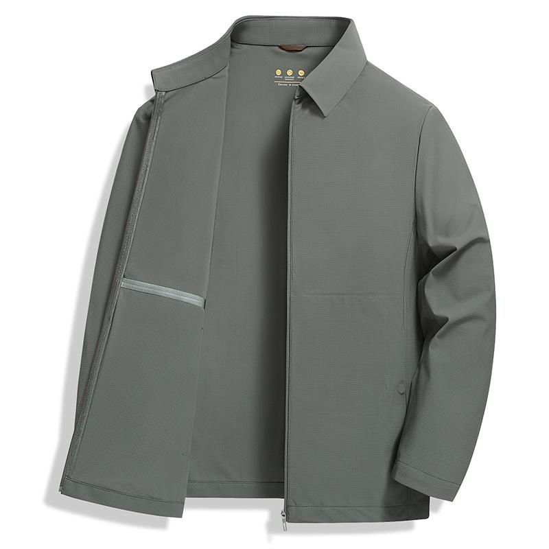 Sommer High-End Herren Sonnenschutzjacke UV-Schutz Lässig Vielseitig Business Herren Eis Seide Jacke Herren