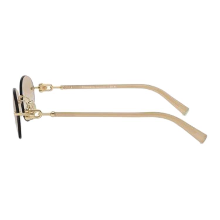 Tiffany & Co. Frameless Design Metal Oval Sunglasses Women sunglasses Gold 0TF3104D617811