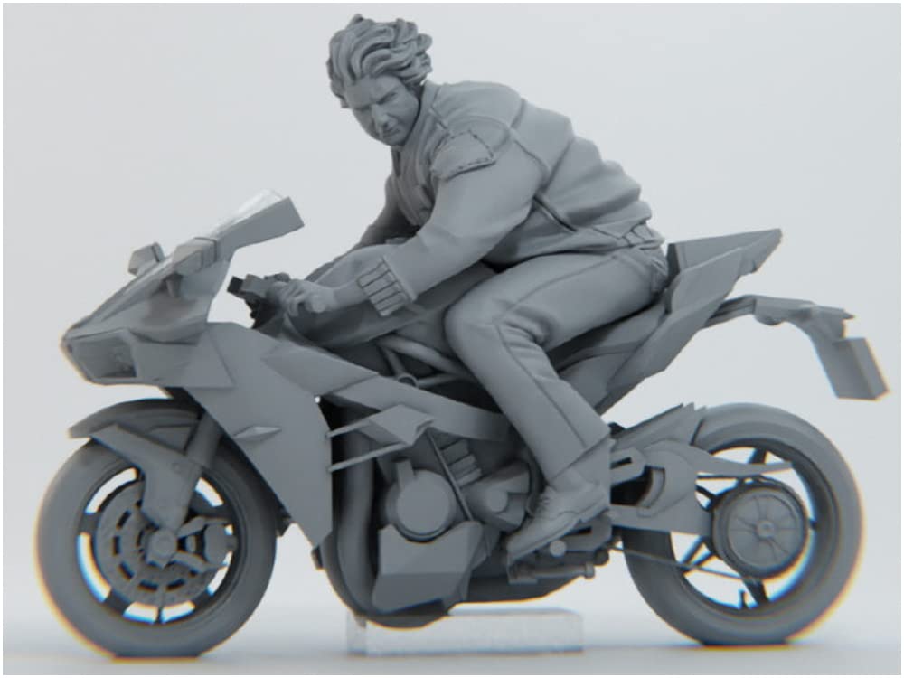 

Trifactory Military Miniature Figure Series US Navy Top Gun Bike Resin Kit Molding Color 1/32 Pilot/Running MF-35A