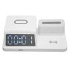 Multifunctional Alarm Clock Wireless   with Night Light Calendar for Phone Watch Earphone