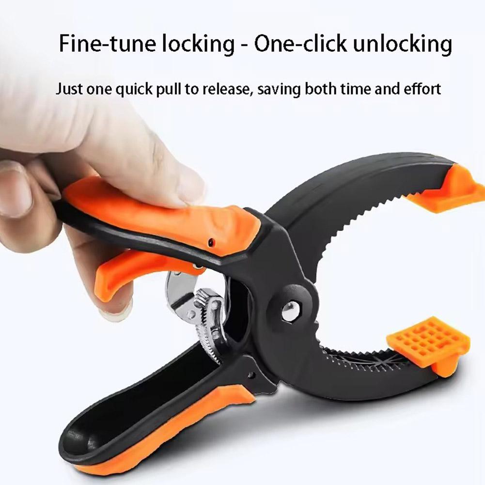 6/8 Inch Ratcheting Hand Clamps Spring Clamps Jaw Opening Clamping Force DIY Plastic Nylon Clamp For Gluing Securing
