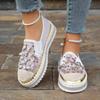 Fisherman Shoes Spring New Flat-soled Single Shoes One Pedal Lazy Rhinestone Straw Platform Shoes Children