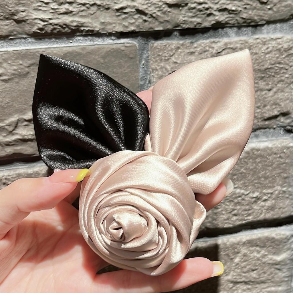 New Large Satin Bow Claw Clips For Women Fashion Hair Claw Hair Clamps Girls Hairpins Sweet Headwear Barrette Hair Accessories