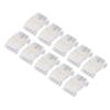 10Pcs COB LED Strip to Wire Connector 4Pin 10mm Transparent Solderless LED Adapter Connectors for Home School Office