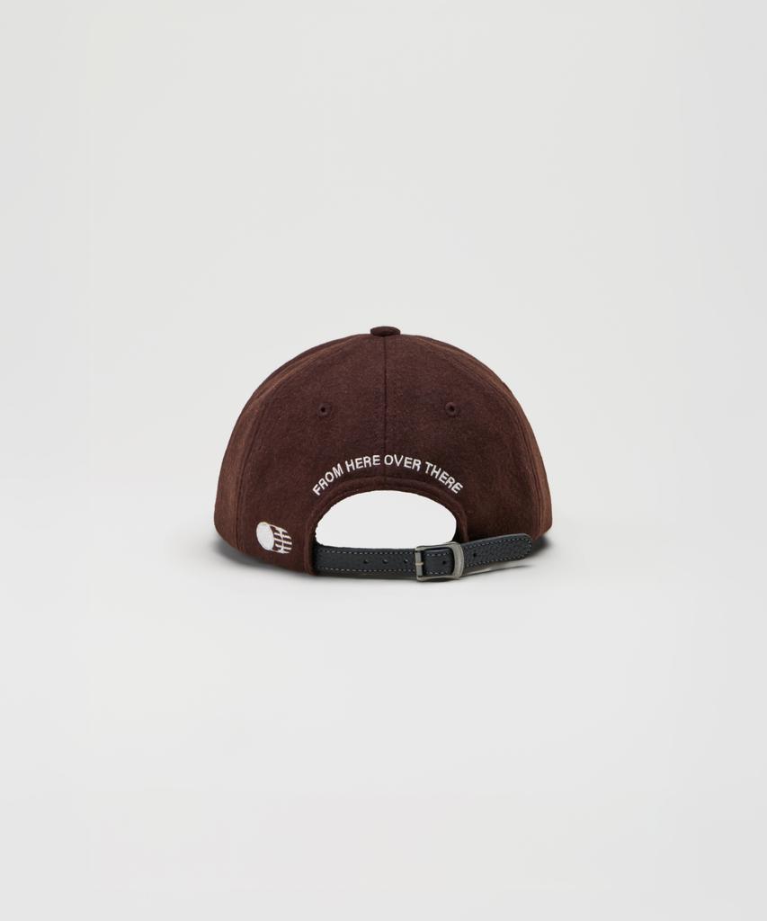 Teulaepighamoni Wool Blend Th Applique Logo Deep-Fit 6-Panel Cap_Brown