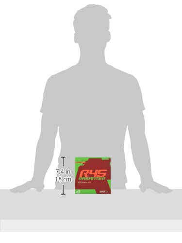 andro Table Tennis Rubber Lazanta R45, Inverted Soft, UM Tension, Red, 2.0, 110021093
