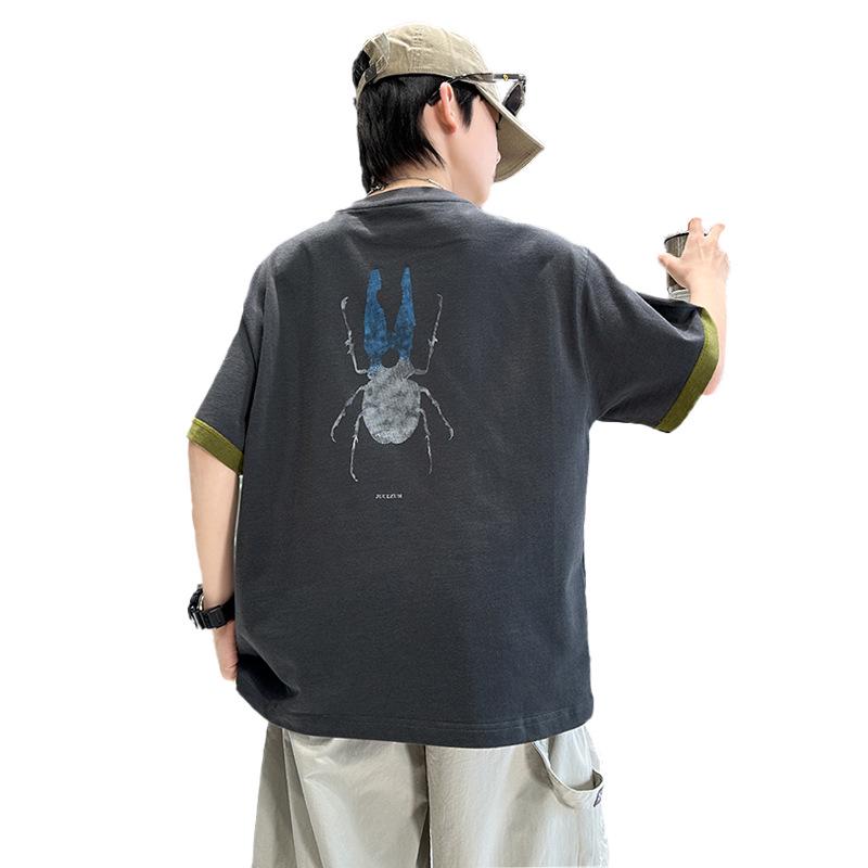 Trendy Spring/Summer 2026 Boys' Short-Sleeve T-Shirt - Cool Boy Personality for Middle and Big Kids