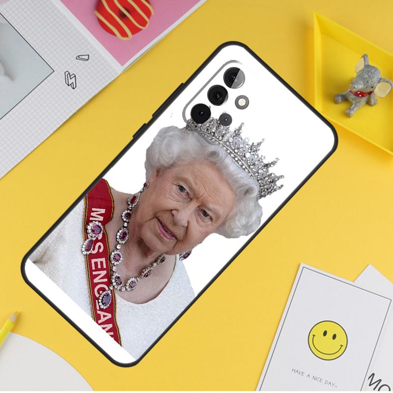 England Queen Elizabeth II For Samsung Galaxy A14 A34 A54 A12 A32 A52 A51 A71 A53 A33 A13 A15 A25 A35 A55 Phone Case