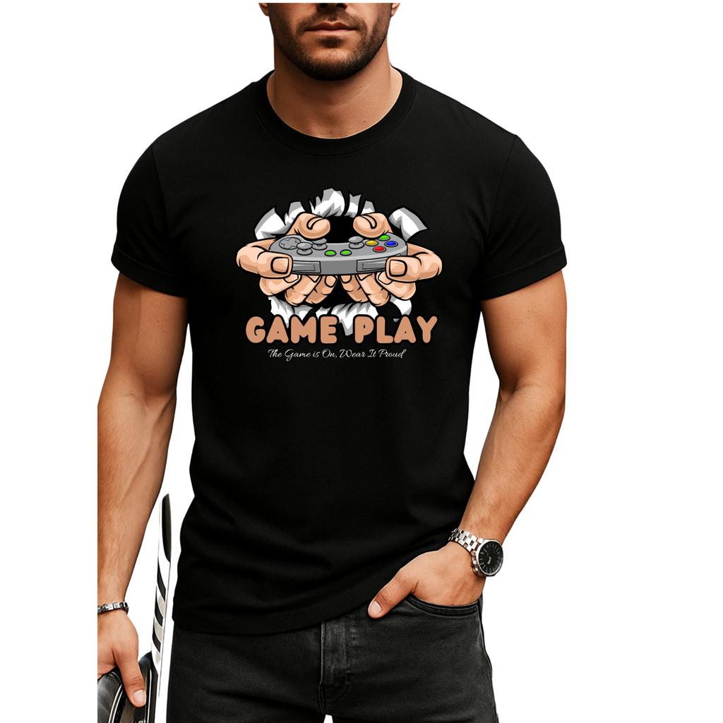 Game Play Gamer T-Shirt Mens Womens Tees Top – Funny Gaming Tee for Console Lovers, Geek Gift
