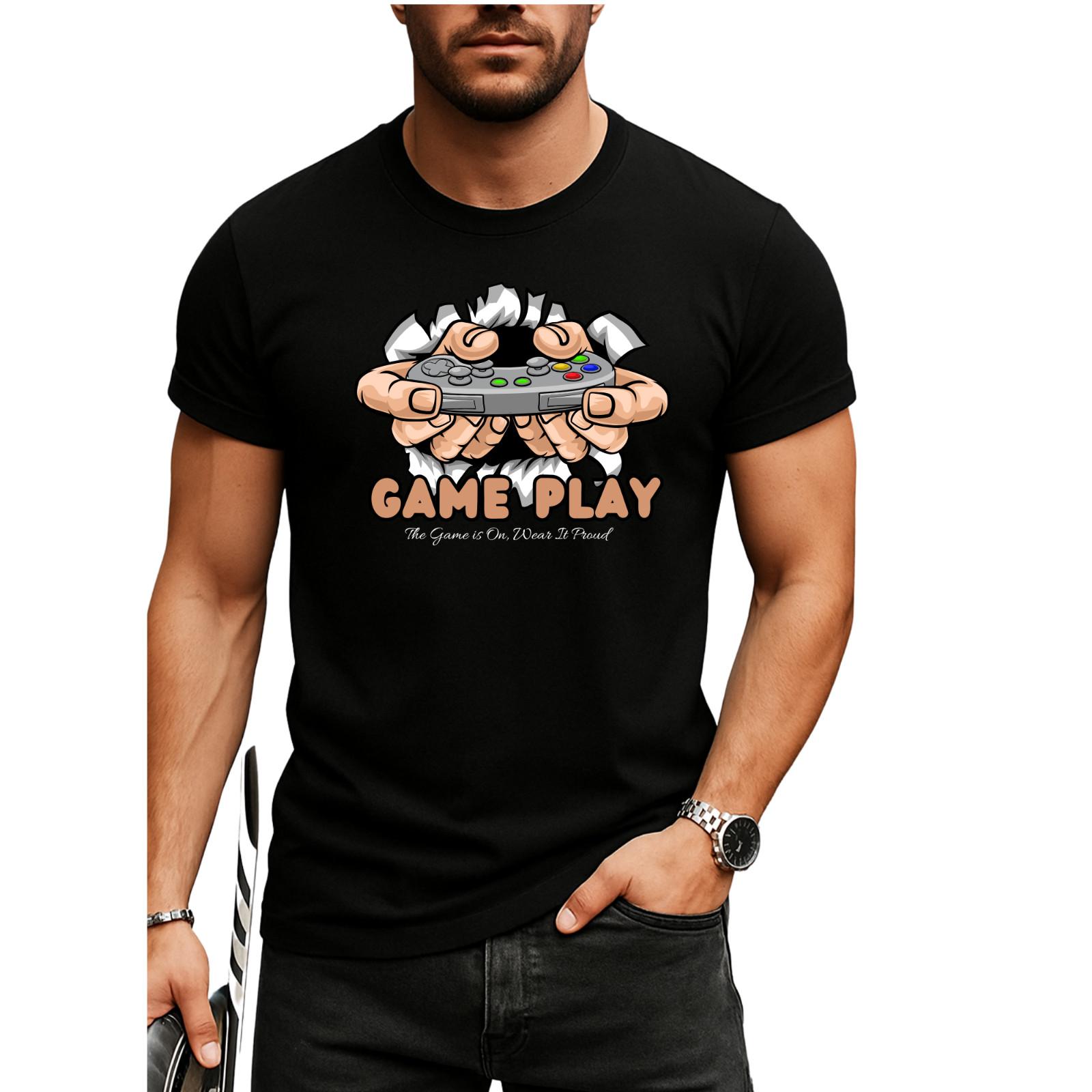 

Game Play Gamer T-Shirt Mens Womens Tees Top – Funny Gaming Tee for Console Lovers, Geek Gift M