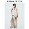 UR Women's Pleated Loose Sleeveless Blouse Shirt