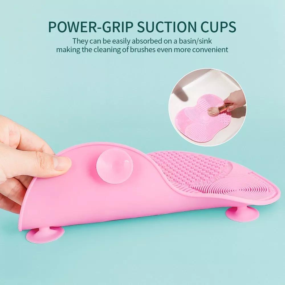Scrubbing Pad Cosmetic Brush Cleaning Pad Silicone With Suction Cup Apple Cleaner Cleaning Scrubbing Pad Beauty Supplies