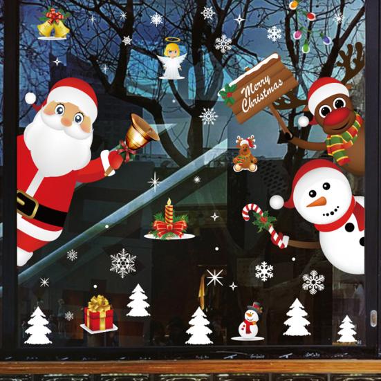 1pcs CHRISTMAS SNOWMAN SANTA NIGHTMARE Car Window Vinyl Wall Sticker Xmas Decor