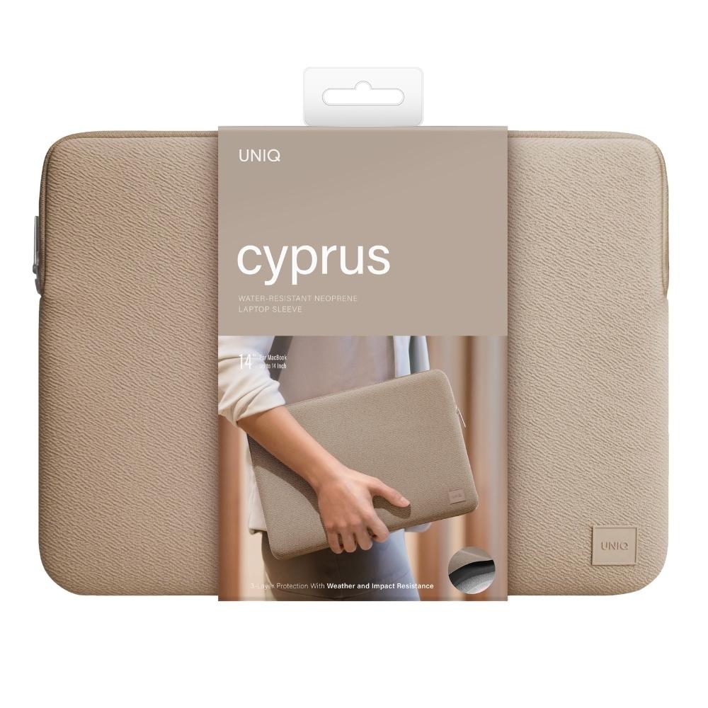 Uniq Torba Cyprus Laptop Sleeve 14 Nude Brown Water-Resistant Neoprene