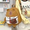 Adorable Large Capacity Cartoon Capybara Backpack For Kids Perfect For School And Play