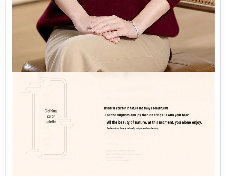 Women's 100% Pure Wool Winter Turtleneck Sweater - Plus Size, Solid Color, for Middle-Aged & Elderly