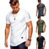 Herren Slim Fit Rundhals Kurzarm Muskelshirt T-Shirt Aus Weichem Atmungsaktivem Stoff