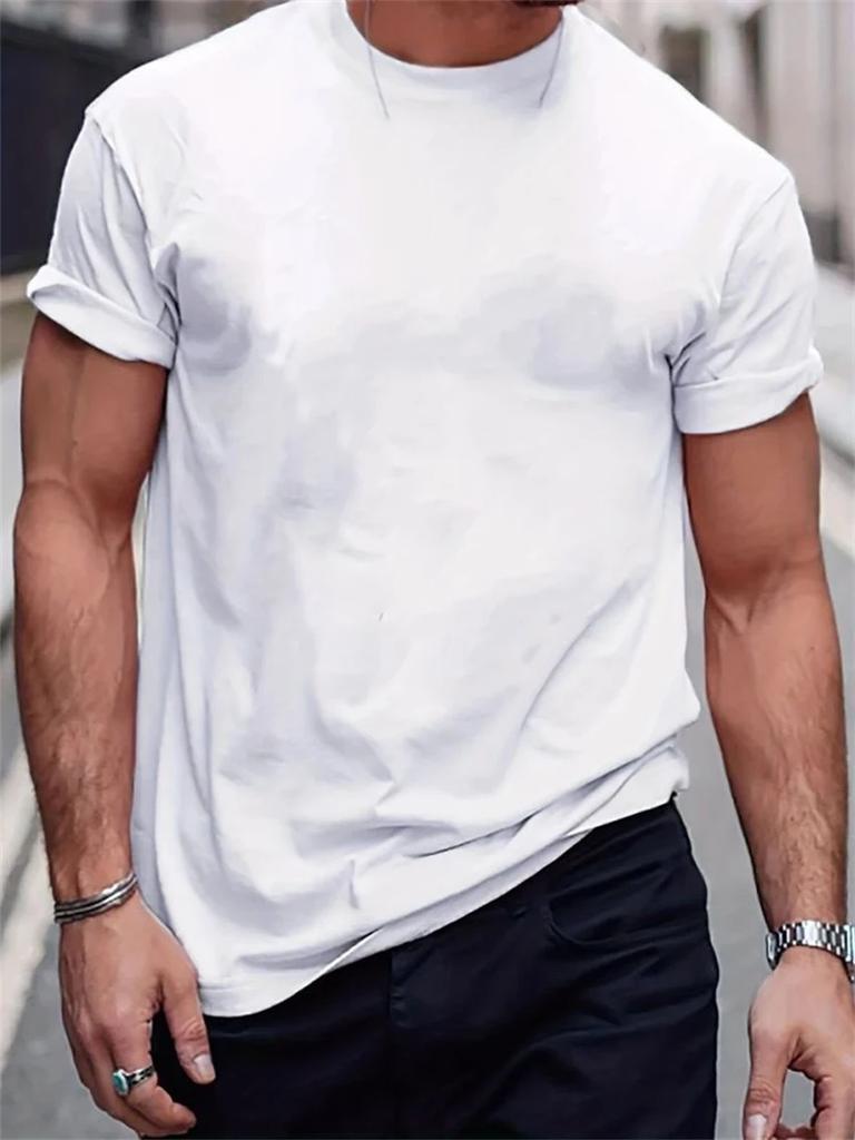 Pánské 100% čisté bavlněné letní volné ležérní nakupování pohodlí DD214 dopisní potisk velké tričko s kulatým výstřihem a krátkým rukávem