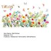 Cartoon Plants Wall Sticker Waterproof Flower Grass & Butterfly Decals Vinyl Art Decoration Removable Background Stickers for Living Room Girls