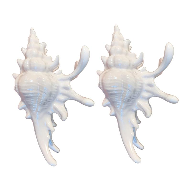 2PCS Large Conch Hair Claw Clip For Women Stylish Acrylic Marine Theme Design Secure Holder Hair Clamp Hair Accessory