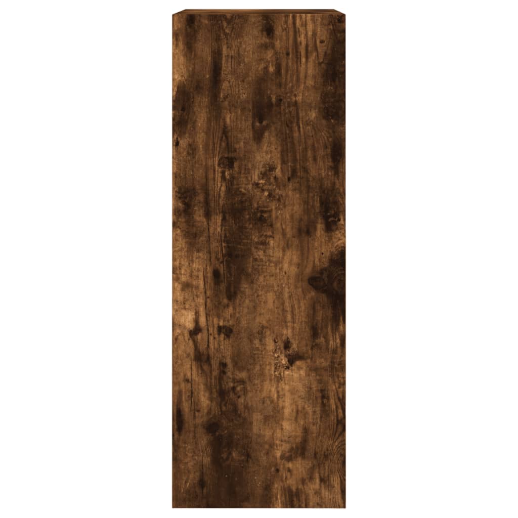 Shoe Cabinet Smoked Oak Finish 60 x 34 x 96.5 cm Particleboard