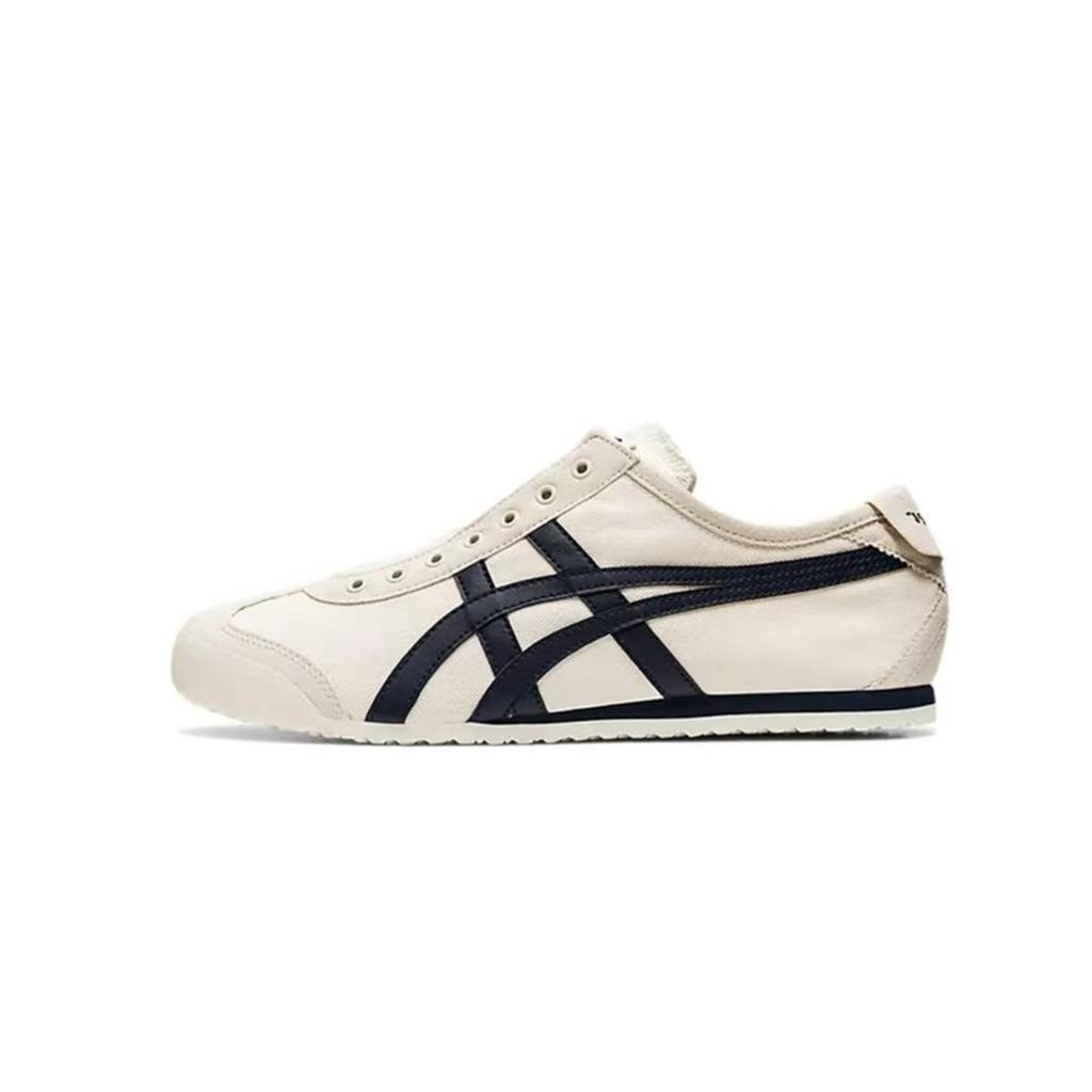 Onitsuka Tiger MEXICO 66 Abrasion Resistant Low top Casual Shoes Unisex Beige Blue 1183A360-205(Team188-)