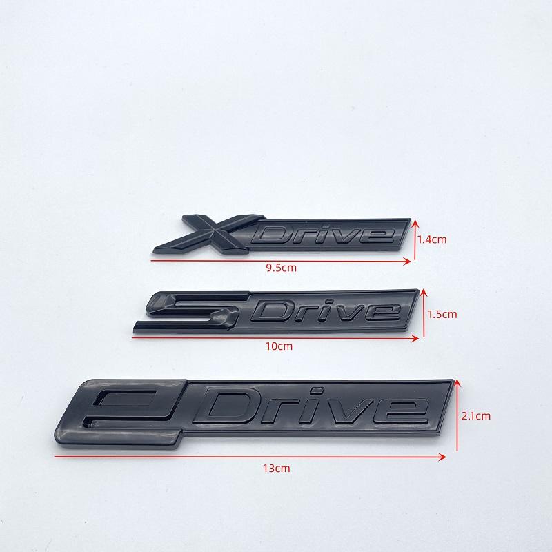 New Chrome Black Fender Letters SDrive XDrive EDrive Emblems for BMW 3 4 5 6 7 8 Series X3 X4 X5 X6 Z4 GT Car Trunk Logo Sticker