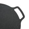 Grill Plate Stick Proof Round Prevent Greasy Portable Barbecue Frying Plate with Dual Handle for Camping Picnic