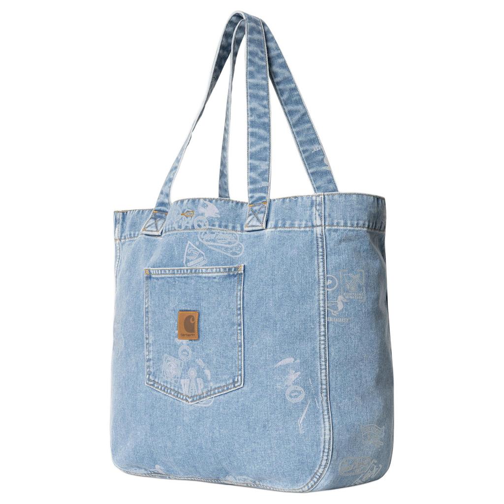 New Carhartt WIP 100% Cotton Tote Bag, Shopping Bag, Shoulder Bag, Handbag Regular Men's Blue I033740-2LN-35