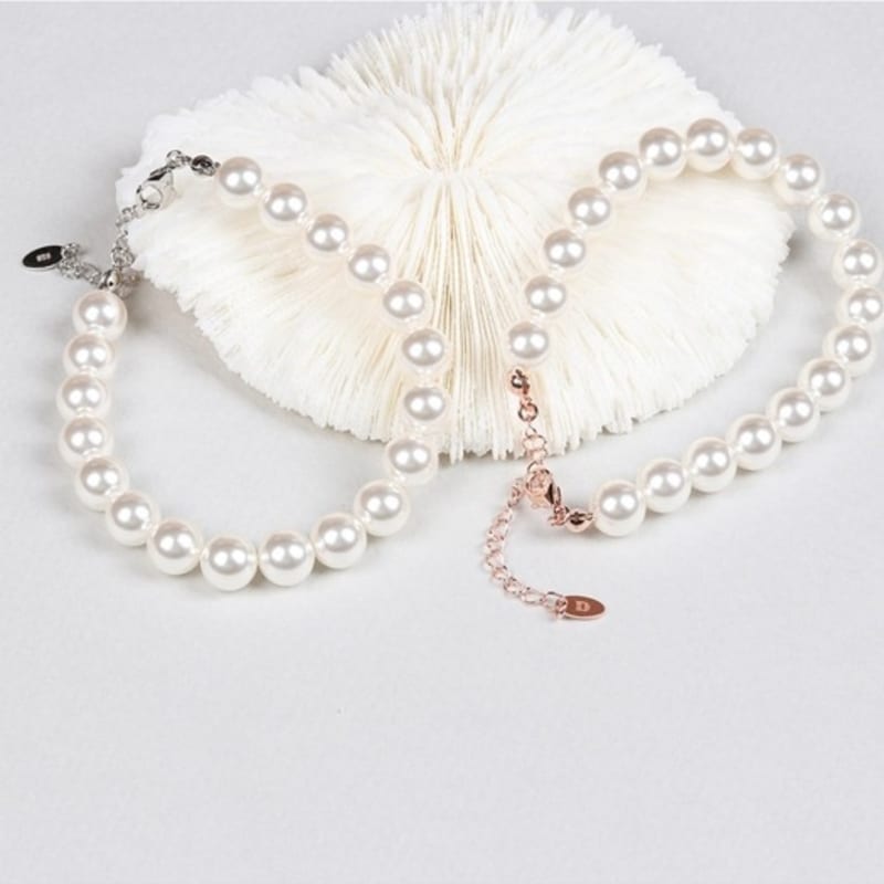 Dana Burton [925 Silver] Charlotte Glass Pearl Bracelet_8mm