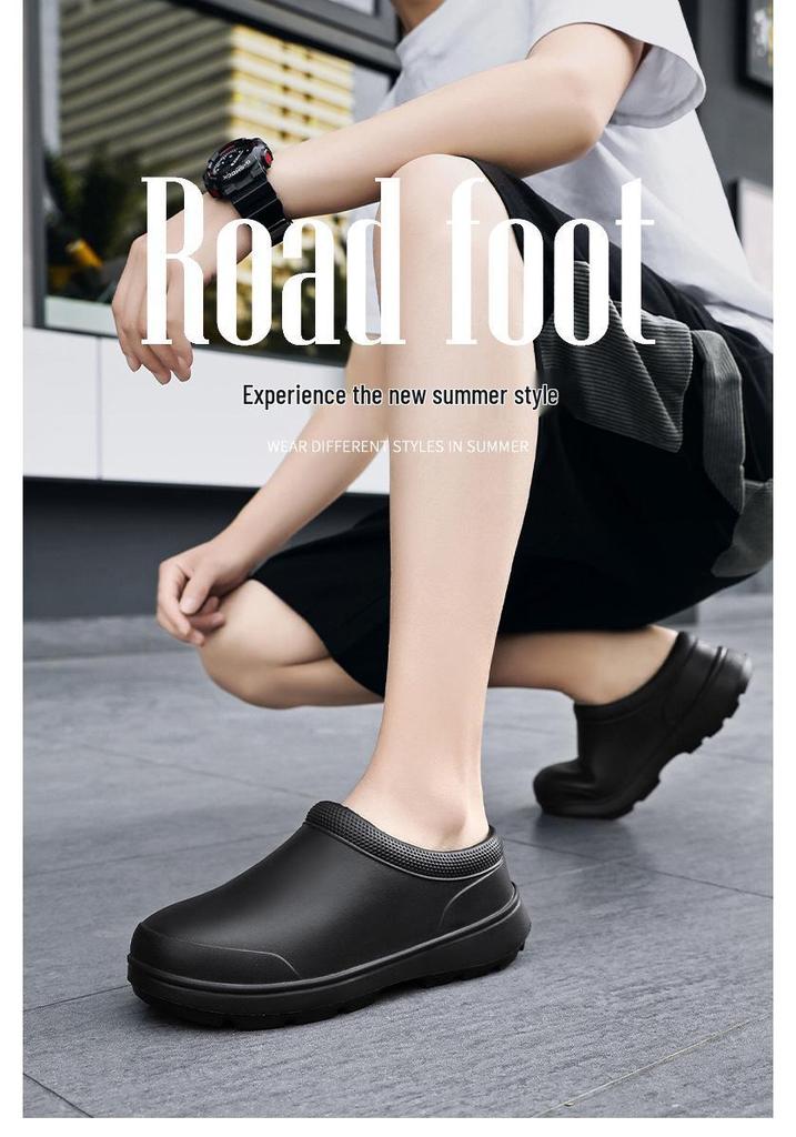 Men's and Women's Chef Shoes: Spring/Autumn Kitchen, Nursing, and Rain Boots, Breathable Black, Ideal for Summer and Postpartum.
