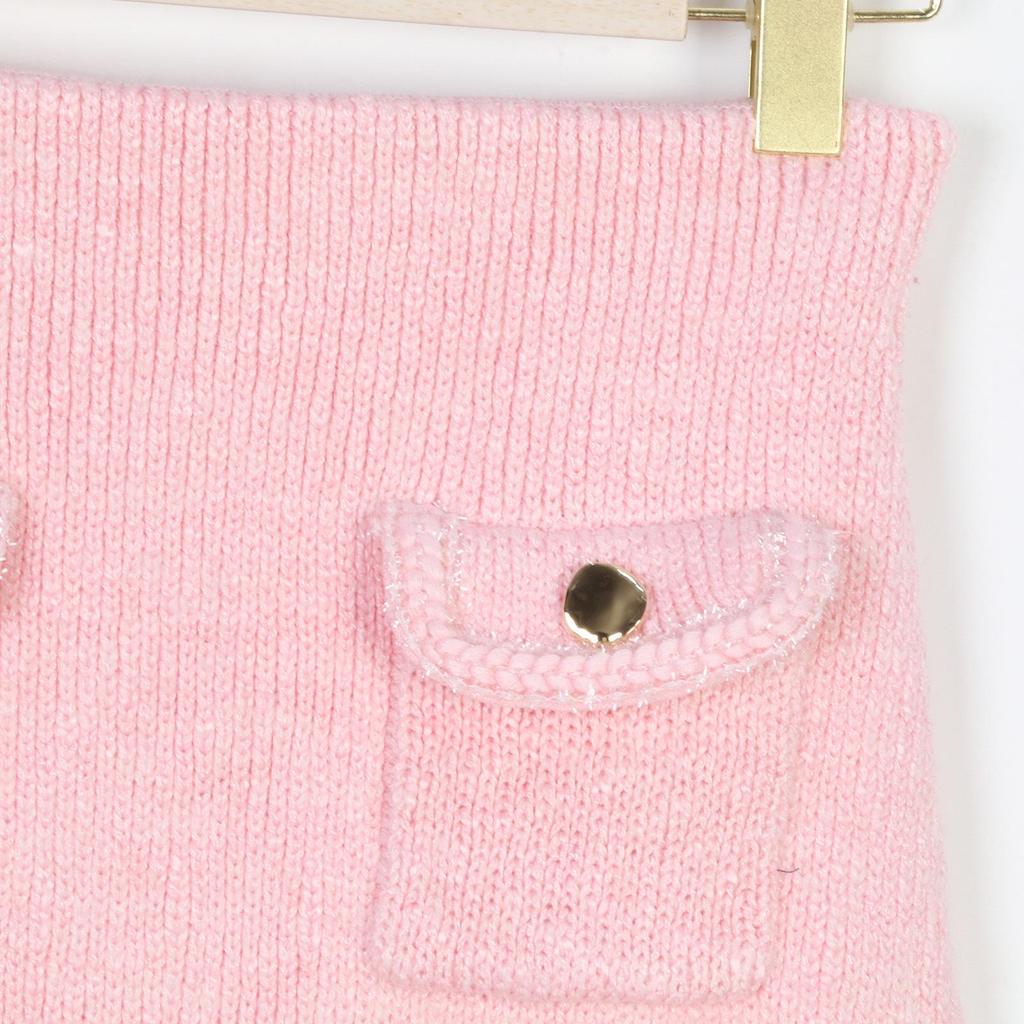 2024 French Autumn/Winter Sweet Style Knitted Cardigan & A-line Midi Skirt Set for Women