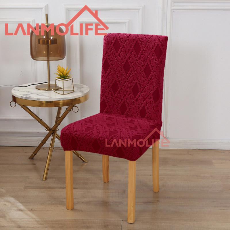 Nordic Thick Jacquard Chair Cover All Inclusive Four Seasons Universal Dustproof Dining Chair Cover Home Elastic Chair Cover