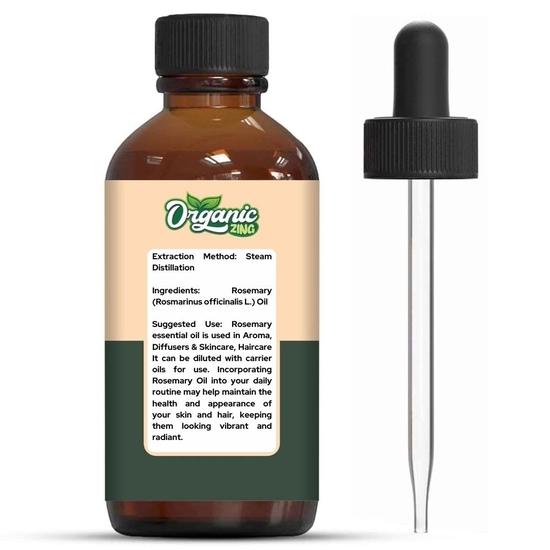 Bio Zing Rosmarin Ätherisches Öl Rein & Natürlich für Haut, Gesicht, Haarpflege, Aromatherapie, Diffusor, Spülung - 30ml