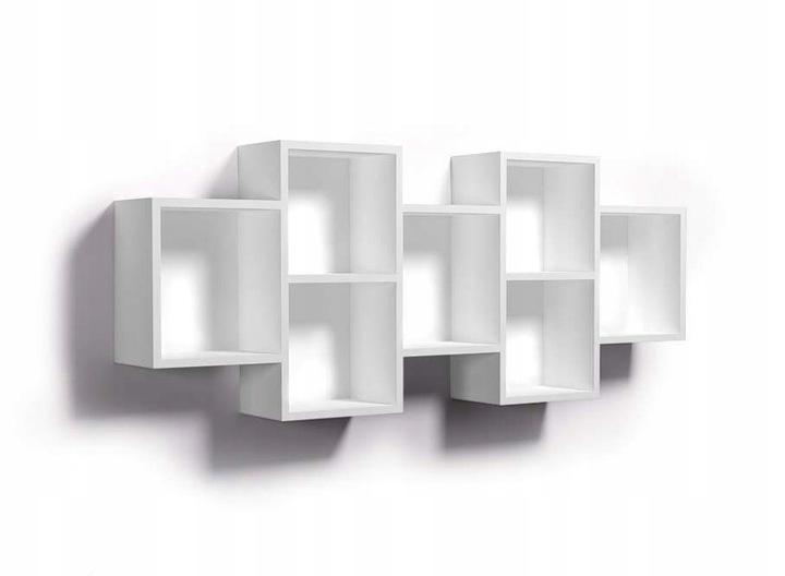 Wall Hanging Shelf, Bookcase - No. 15 white