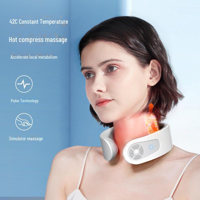 Tragbares Nacken- und Schultermassagegerät: Multifunktionale Wärme, Vibration & Nackenschutz