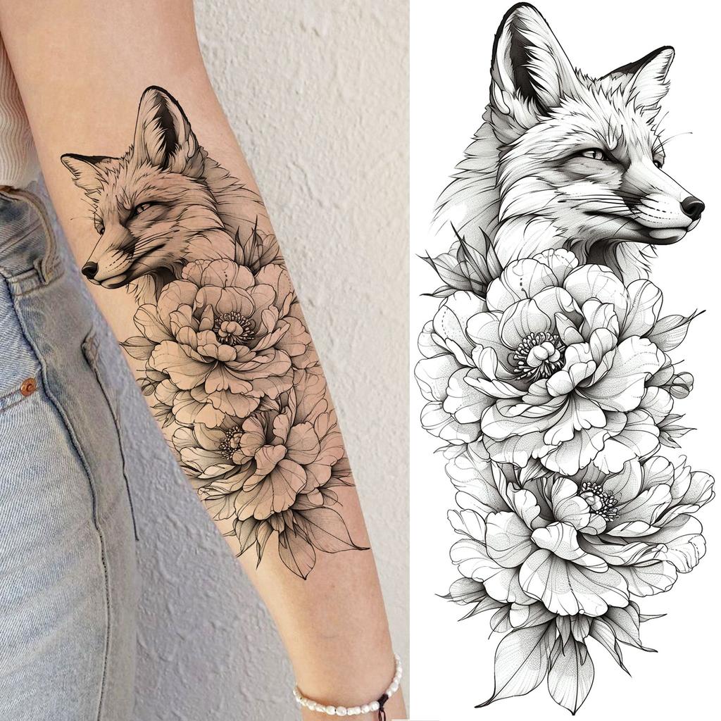 1 Sheet Phoenix Watercolor Temporary Tattoos For Women Girls Fake Covers Up Water Transfer Tattoo Sticker Adults Arm Waist Thigh