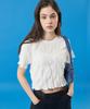 KOLEAT Summer Cooling Marmont Crop Plain Short Sleeve T-Shirt [White]