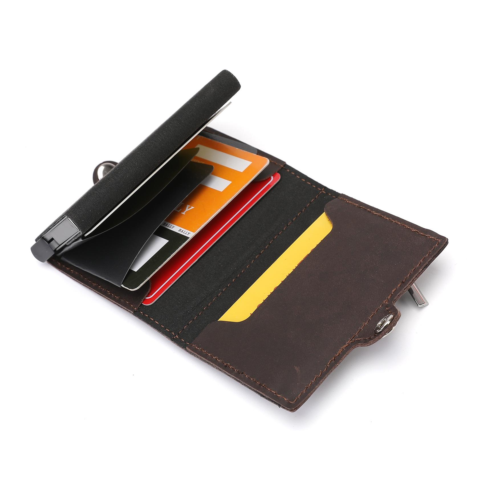 Кошельки Rfid для мужчин с держателем Airtags из натуральной кожи Держатель кредитной — фото 5