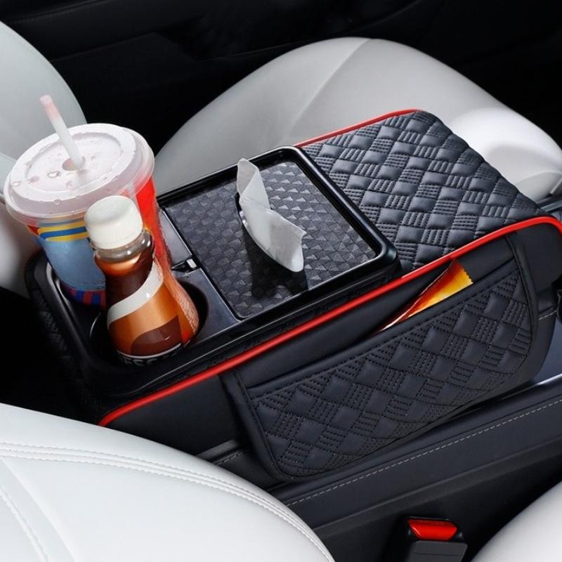 Car Armrest Cushion Cup Holde Car Interior Accessories Universal Auto Center Console Armrest Pillow Arm Rest Cover Memory Foam