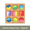 Montessori Wooden Geometric Shapes Sorting Puzzle for Early Education