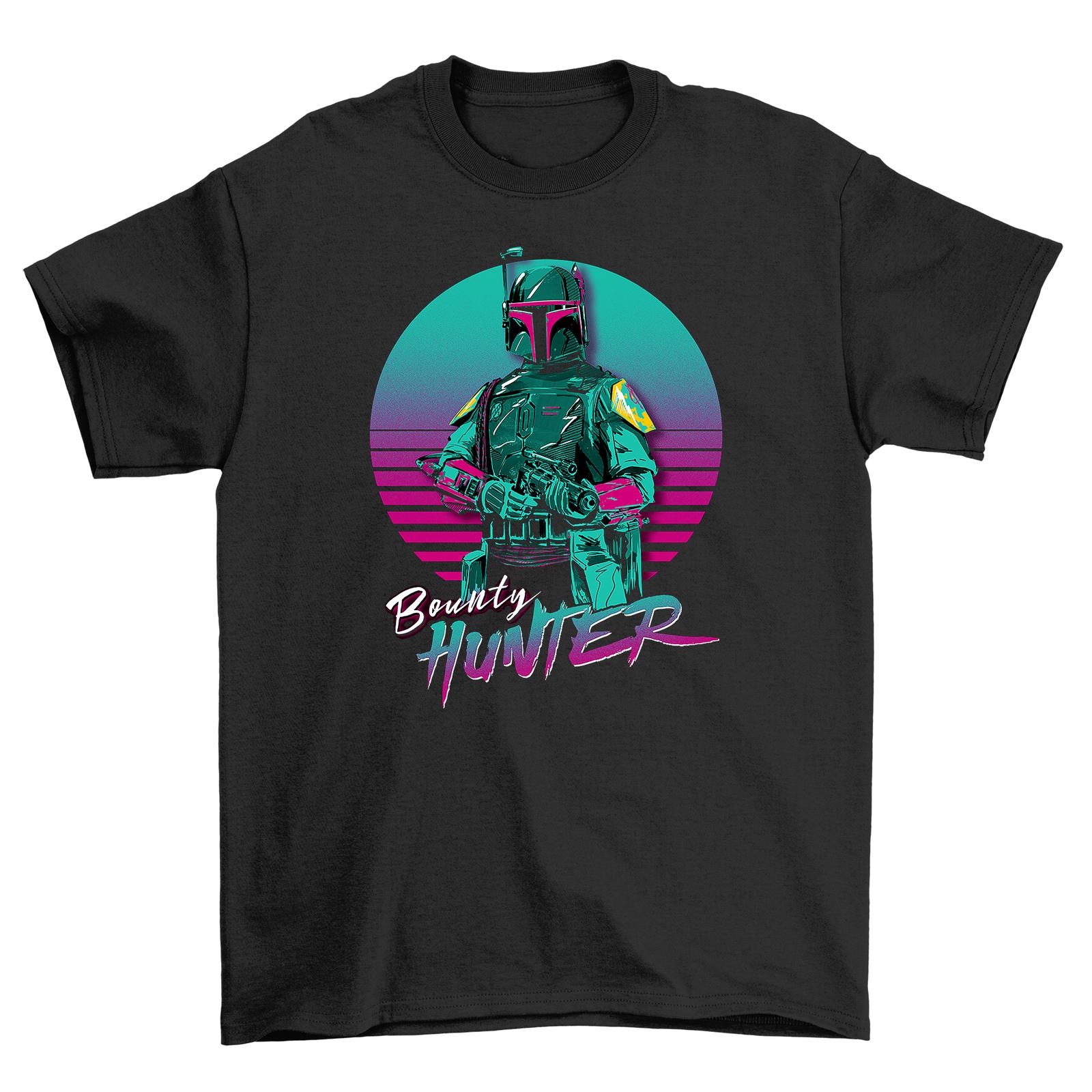 Retro Bounty Hunter Boba Fett T-shirt and Galactic Unisex Printed Desig S