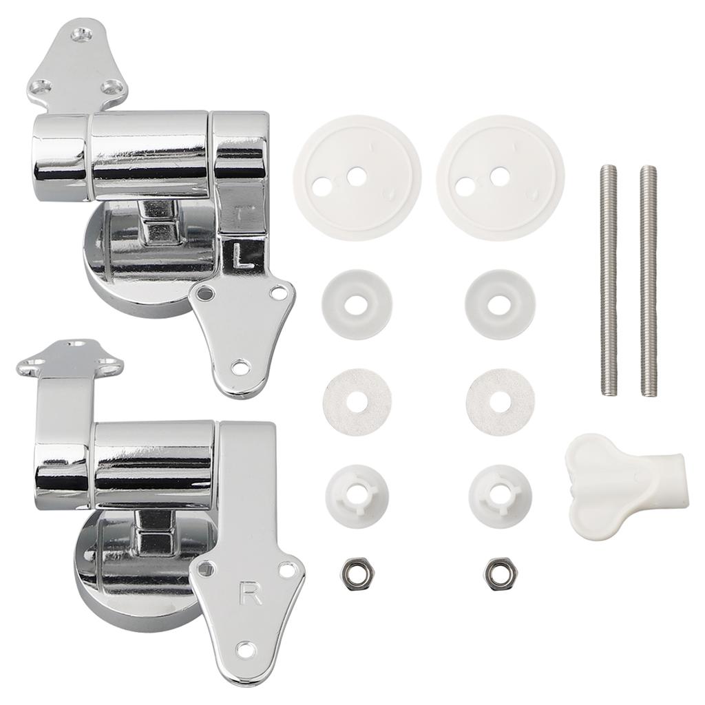 2pcs Slow-lowering Hinge Toilet Cover Accessories 1.0-2.0N·m Opening Angle 115° Slow-down Toilet Cover Connect Triangle
