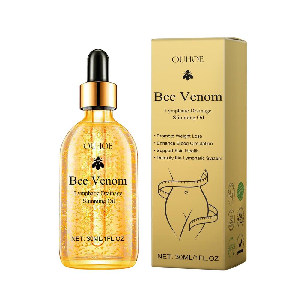 OUHOE Bee Venom Body Care Oil Massage Firming Body Shaping Oil for Displaying Figure and Waist Care Oil 30ml